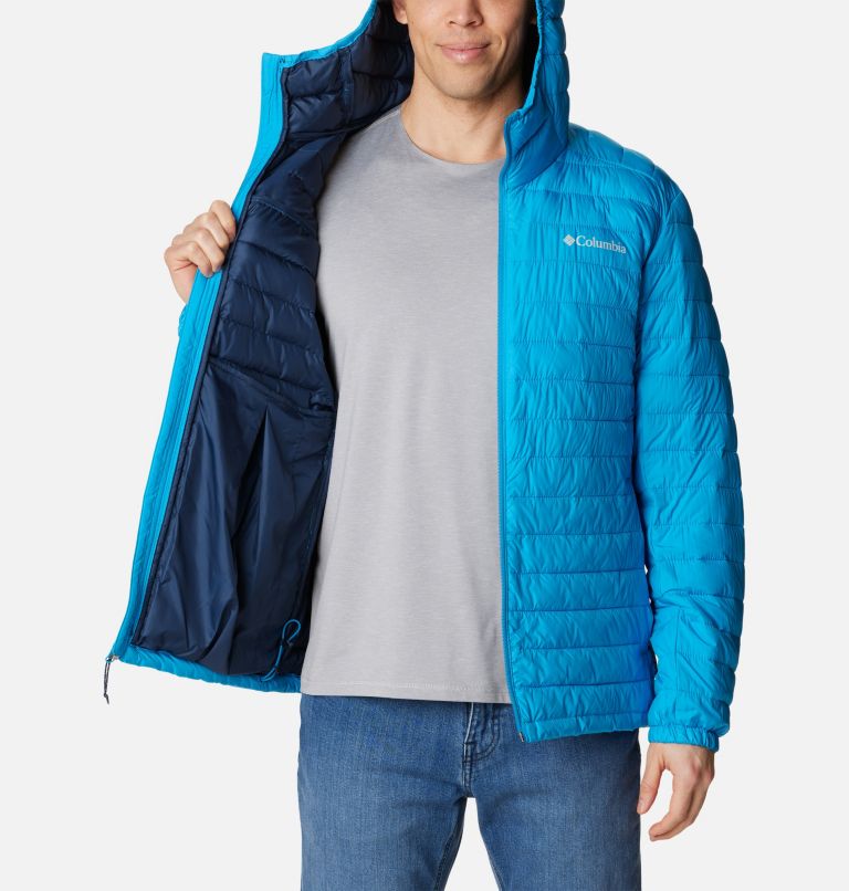 Men's Silver Falls Hooded Insulated Jacket, Color: Compass Blue, image 5