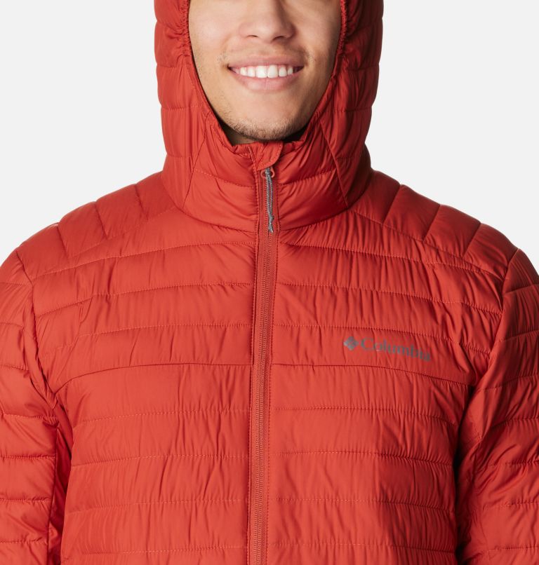 Thumbnail: Men's Silver Falls Hooded Insulated Jacket, Color: Warp Red, image 4
