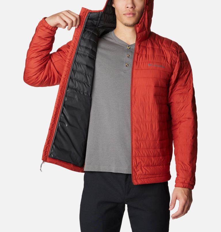 Thumbnail: Men's Silver Falls Hooded Insulated Jacket, Color: Warp Red, image 5