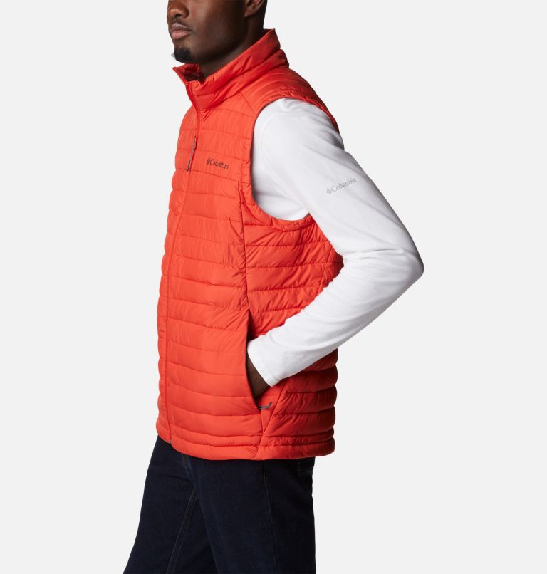 Men's Silver Falls Packable Insulated Vest, Color: Spicy, image 3