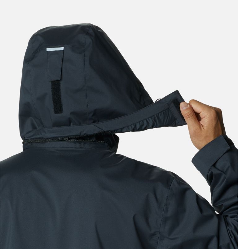 Thumbnail: Men's Wright Lake Rain Jacket, Color: Black, image 6