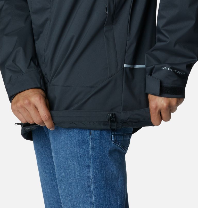 Men's Wright Lake Rain Jacket, Color: Black, image 8