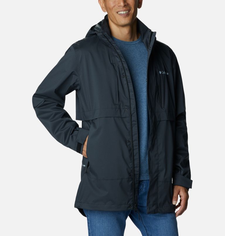 Thumbnail: Men's Wright Lake Rain Jacket, Color: Black, image 9