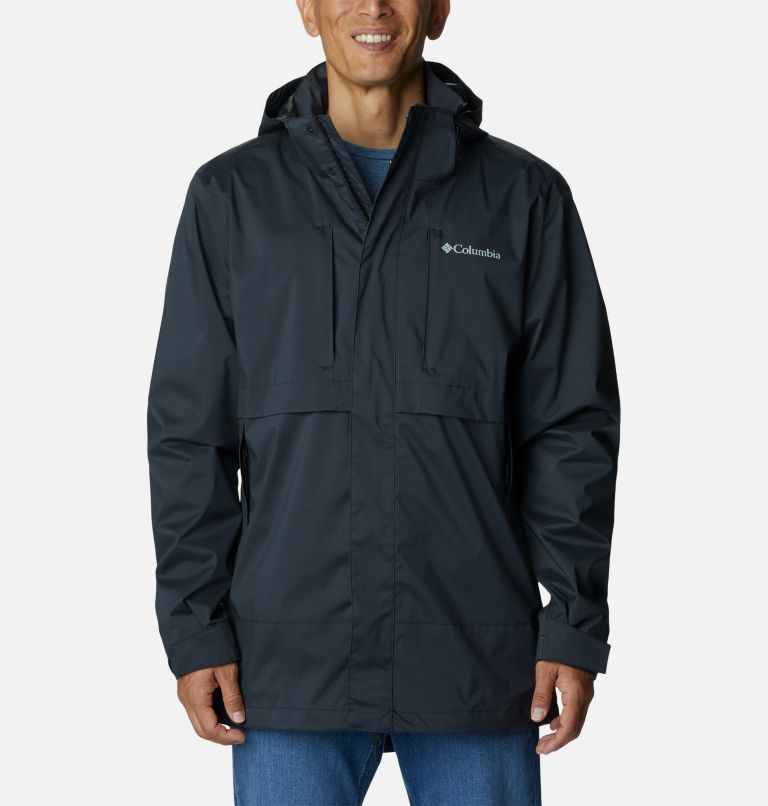 Thumbnail: Men's Wright Lake Rain Jacket, Color: Black, image 1