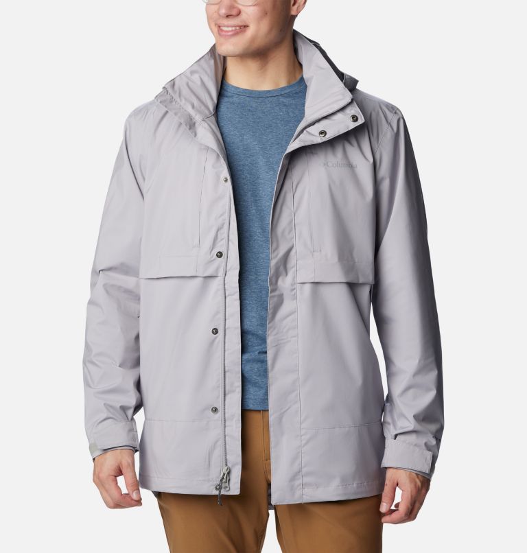 Grey columbia cheap rain jacket