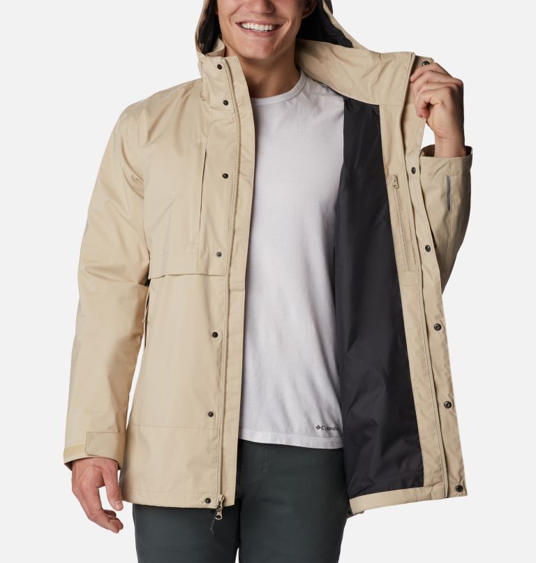 Men's Wright Lake Rain Jacket, Color: Ancient Fossil, image 5