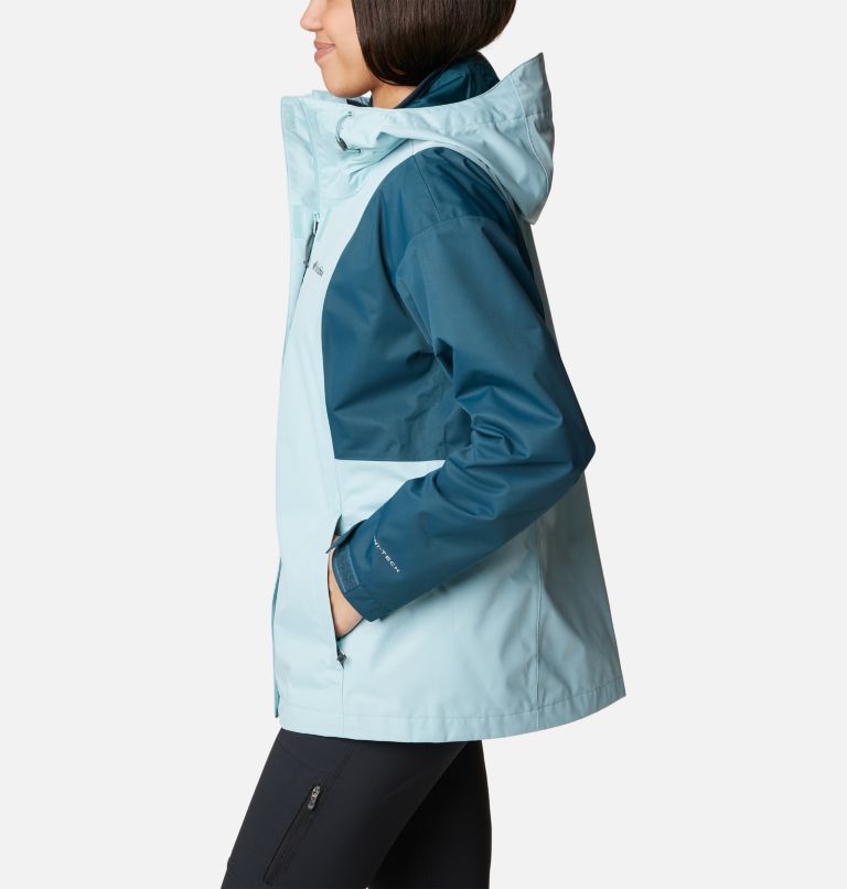 Women's Hikebound Interchange Jacket, Color: Aqua Haze, Night Wave, image 3