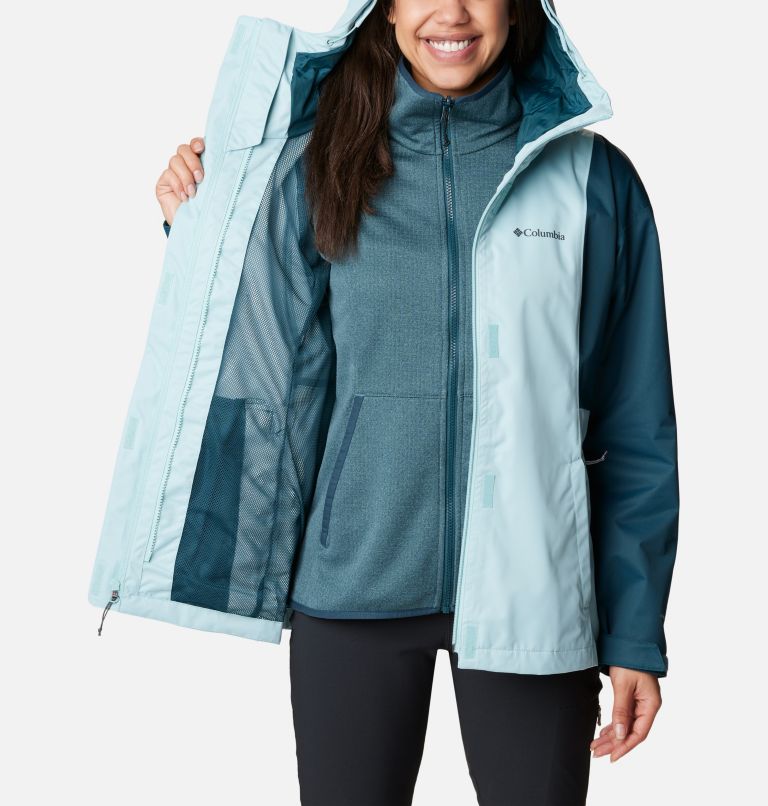 Women's Hikebound Interchange Jacket, Color: Aqua Haze, Night Wave, image 5