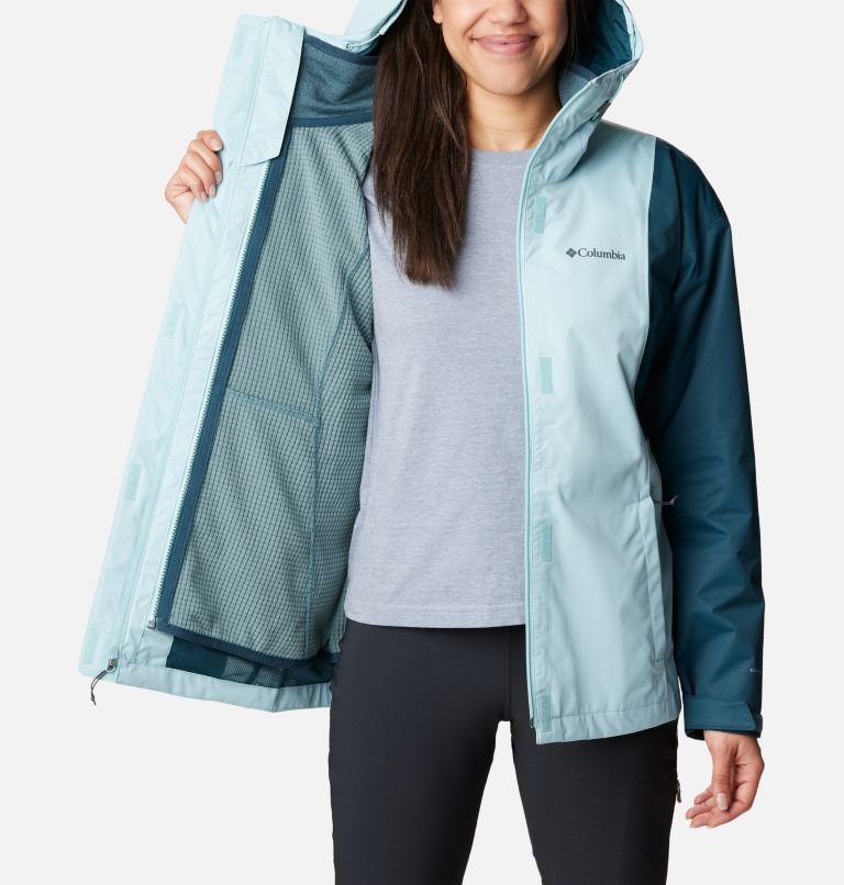 Women's Hikebound Interchange Jacket, Color: Aqua Haze, Night Wave, image 6