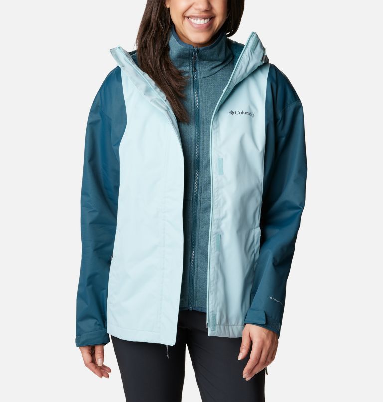 Women's Hikebound Interchange Jacket, Color: Aqua Haze, Night Wave, image 10