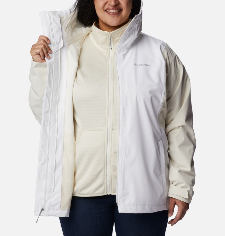 Thumbnail: Women's Hikebound Interchange Jacket - Plus Size, Color: White, Chalk, image 7