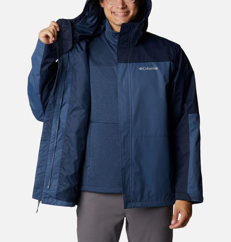 Thumbnail: Men's Hikebound Interchange Jacket, Color: Dark Mountain, Collegiate Navy, image 8