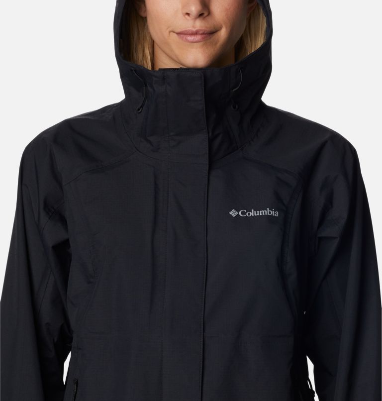 Thumbnail: Women's Discovery Point Rain Shell, Color: Black, image 4