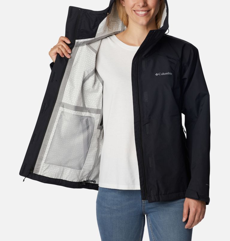 Gray columbia outlet rain jacket womens