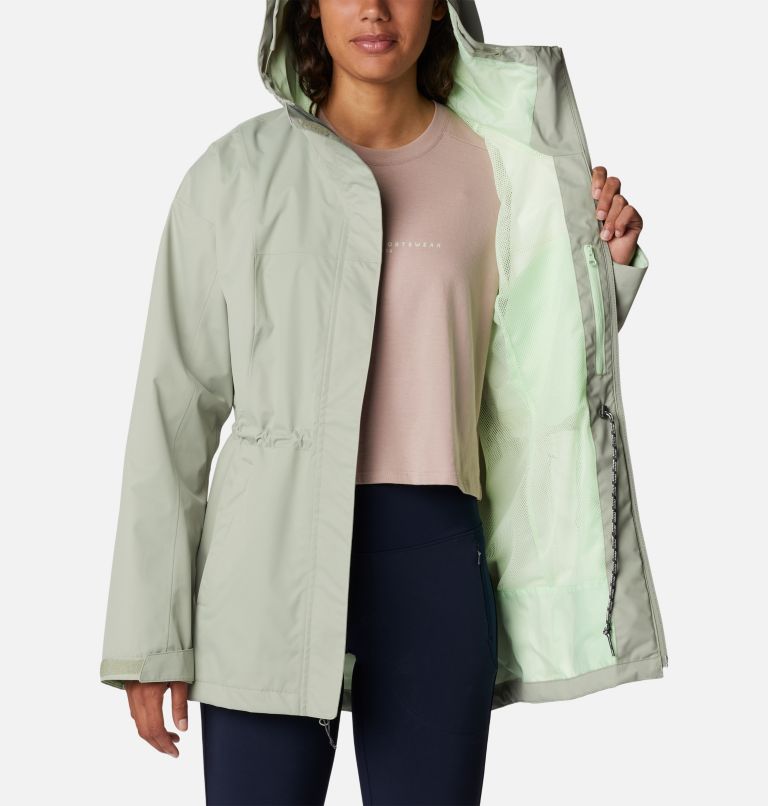 Women's Hikebound Long Rain Jacket, Color: Safari, image 5