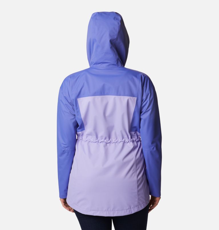 Women's Hikebound Long Rain Jacket, Color: Frosted Purple, Purple Lotus, image 2