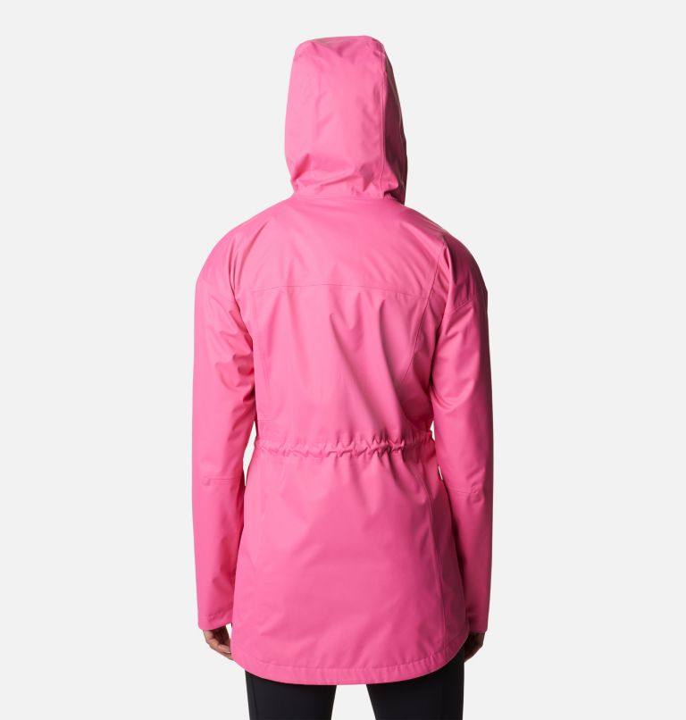 Thumbnail: Women's Hikebound Long Rain Jacket, Color: Wild Geranium, image 2
