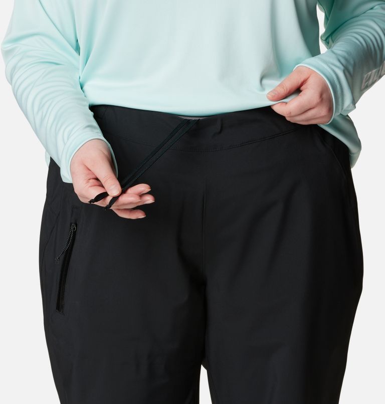 Women's Hazy Trail Rain Pants - Plus Size, Color: Black, image 4