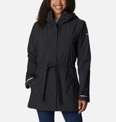 Cyber and Monday Deals Dianli Rain Jacket Coat with Hood Long