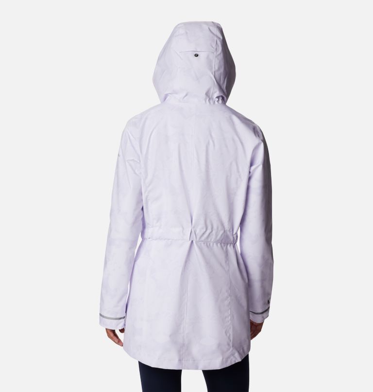 Thumbnail: Women's Here and There II Rain Trench, Color: Purple Tint Dye Frond Print, image 2
