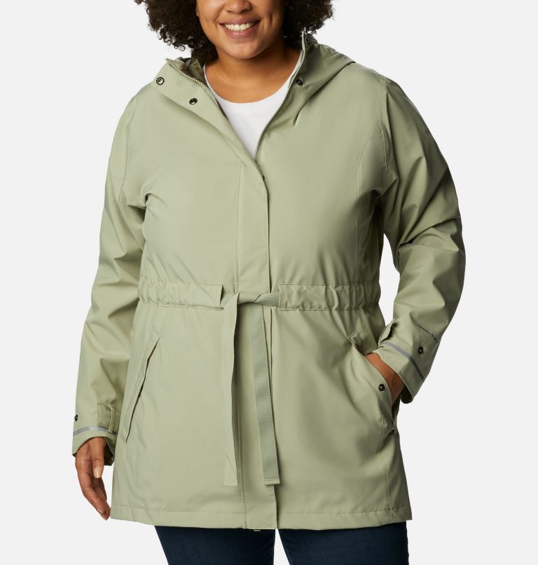 Women's Here And There Rain Trench II - Plus Size, Color: Safari, image 1