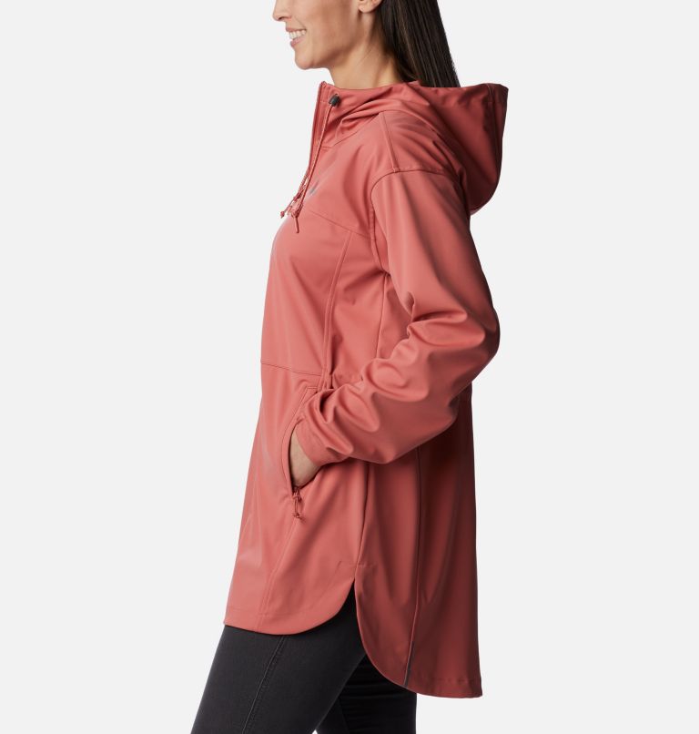 Women's Flora Park Softshell Jacket, Color: Dark Coral, image 3