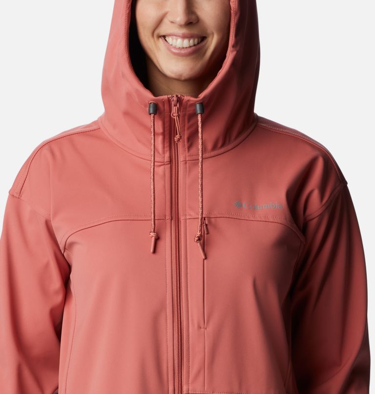 Women's Flora Park Softshell Jacket, Color: Dark Coral, image 4