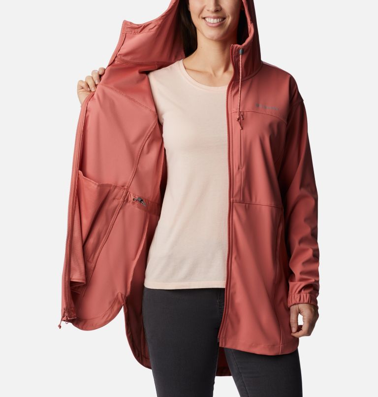 Women's Flora Park Softshell Jacket, Color: Dark Coral, image 5