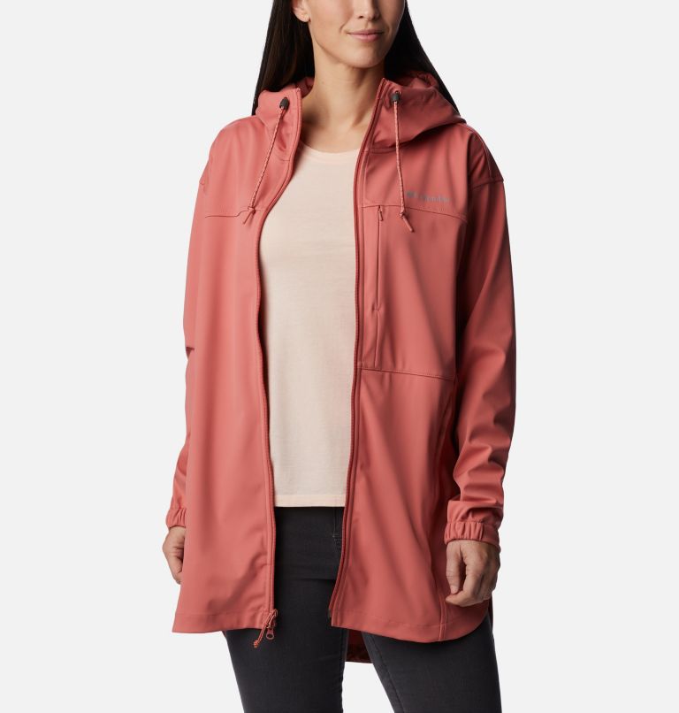 Women's Flora Park Softshell Jacket, Color: Dark Coral, image 6