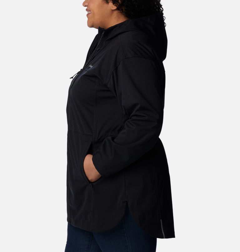 Thumbnail: Women's Flora Park Softshell Jacket - Plus Size, Color: Black, image 3