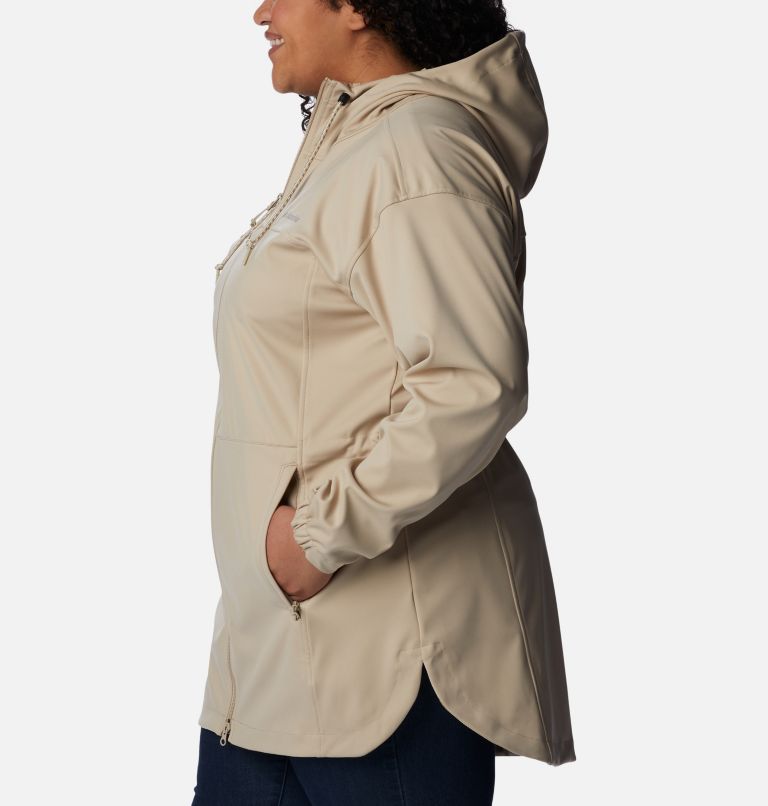 Women's Flora Park Softshell Jacket - Plus Size, Color: Ancient Fossil, image 3
