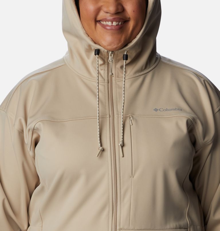 Women's Flora Park Softshell Jacket - Plus Size, Color: Ancient Fossil, image 4