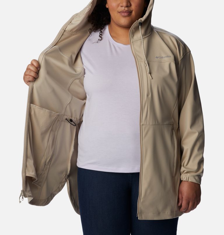 Women's Flora Park Softshell Jacket - Plus Size, Color: Ancient Fossil, image 5