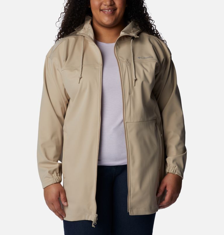 Women's Flora Park Softshell Jacket - Plus Size, Color: Ancient Fossil, image 6