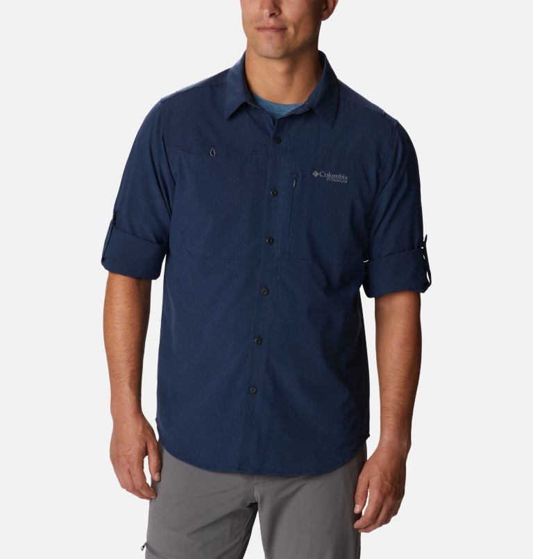Men's Titan Pass 2.0 Irico Long Sleeve Shirt, Color: Collegiate Navy, image 5