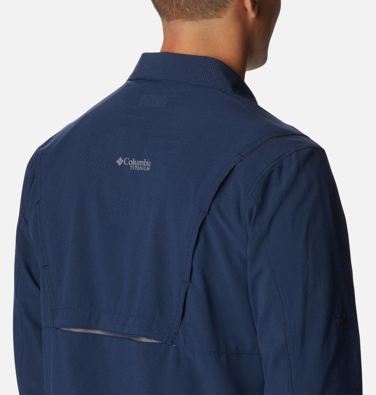 Men's Titan Pass 2.0 Irico Long Sleeve Shirt, Color: Collegiate Navy, image 7