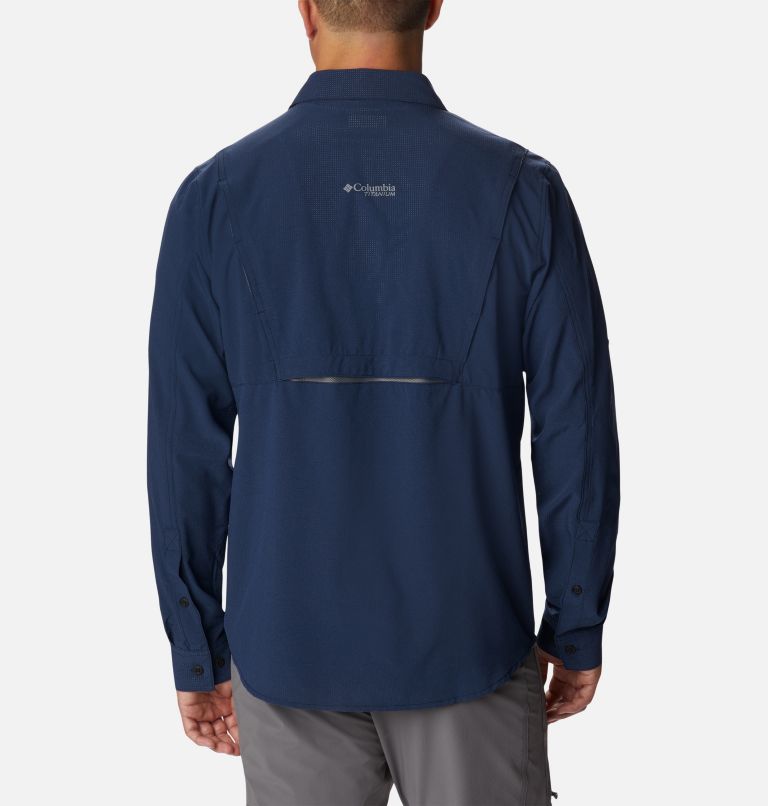 Men's Titan Pass 2.0 Irico Long Sleeve Shirt, Color: Collegiate Navy, image 2