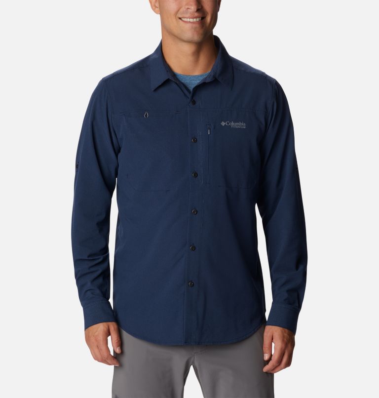 Thumbnail: Men's Titan Pass 2.0 Irico Long Sleeve Shirt, Color: Collegiate Navy, image 1