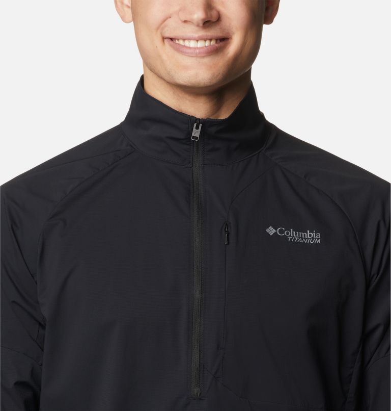 Men's Titan Pass Lightweight Half Zip Pullover, Color: Black, image 4