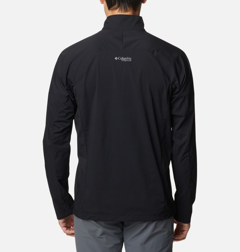 Thumbnail: Men's Titan Pass Lightweight Half Zip Pullover, Color: Black, image 2