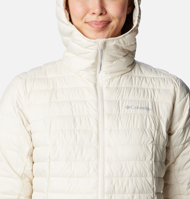 Thumbnail: Women's Silver Falls Hooded Insulated Jacket, Color: Chalk, image 4