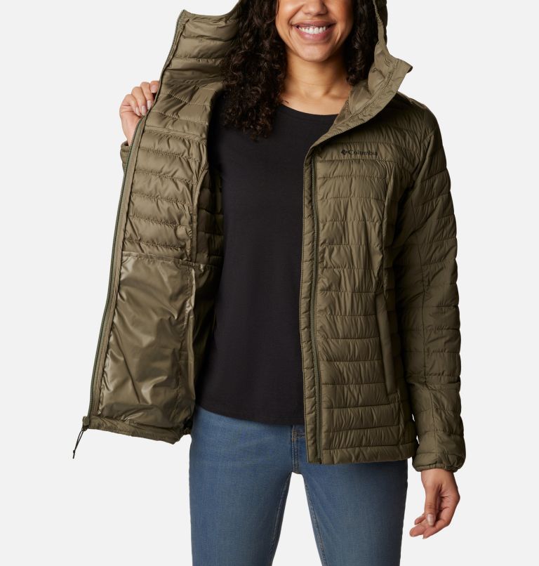 Women's Silver Falls Hooded Insulated Jacket, Color: Stone Green, image 5