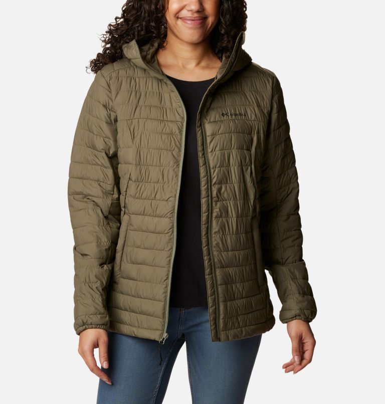 Women's Silver Falls Hooded Insulated Jacket, Color: Stone Green, image 7