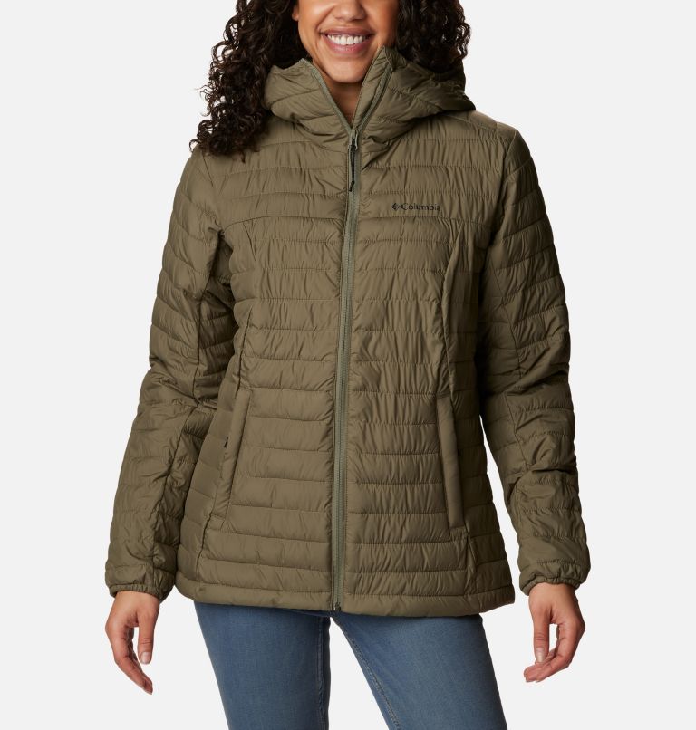 Women's Silver Falls Hooded Insulated Jacket, Color: Stone Green, image 1