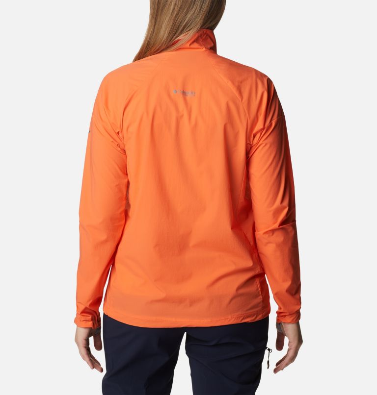 Women's Titan Pass Lightweight Half Zip, Color: Sunset Orange, image 2