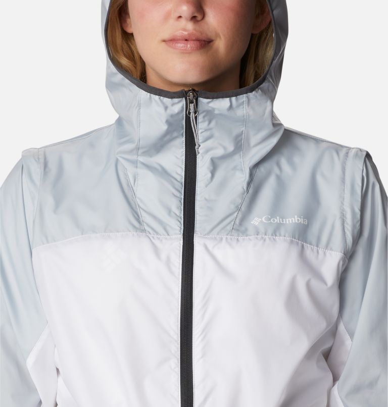 Thumbnail: Women's Alpine Chill Convertible Jacket, Color: Cirrus Grey, White, image 4