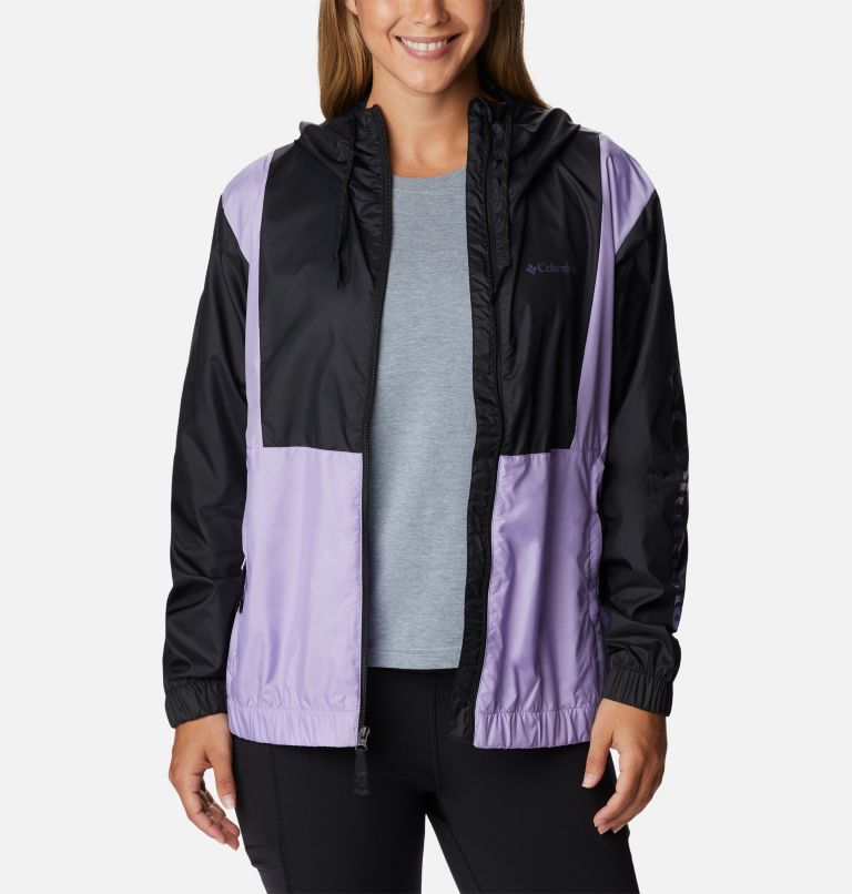 Thumbnail: Women's Lily Basin  Colorblock Jacket, Color: Black, Frosted Purple, image 6