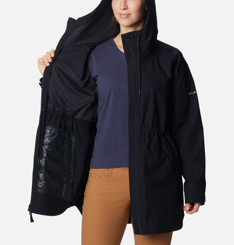 Women's Sage Lake Long Lined Jacket, Color: Black, image 5