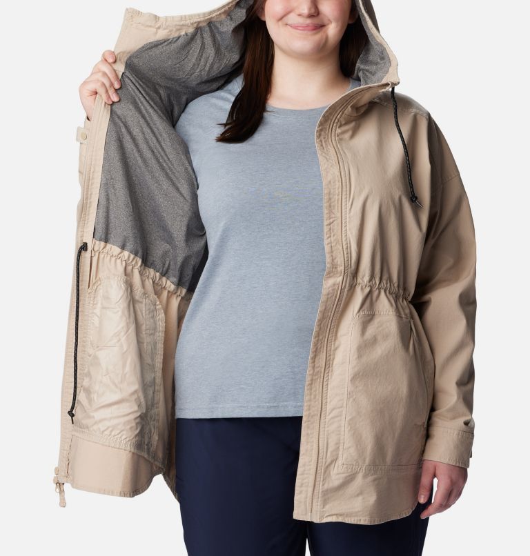 Women's Sage Lake Long Lined Jacket - Plus, Color: Ancient Fossil, image 5