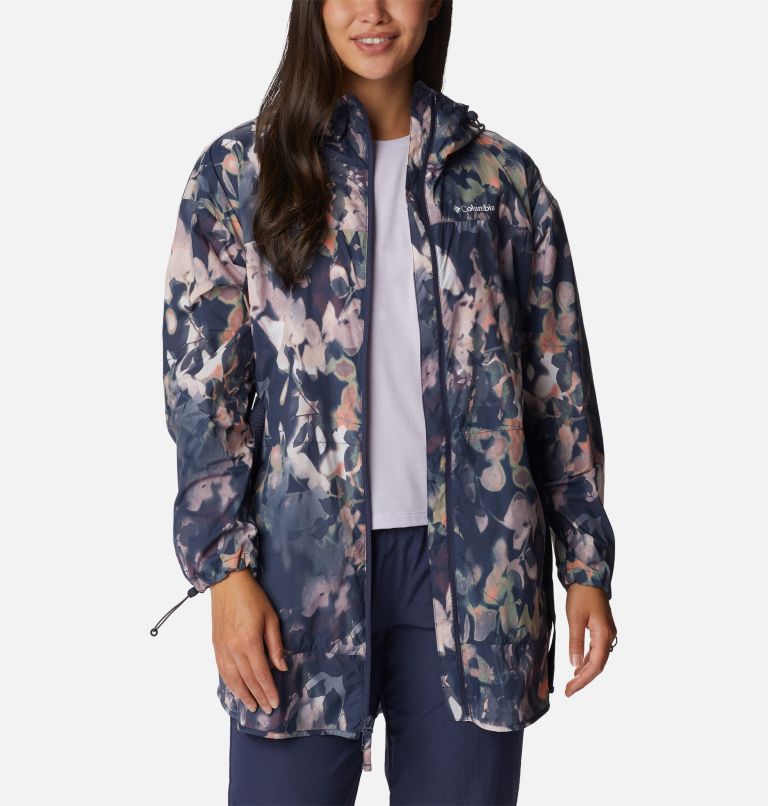 Thumbnail: Women’s Parkette Long Wind Jacket, Color: Nocturnal Impressions Print, image 7